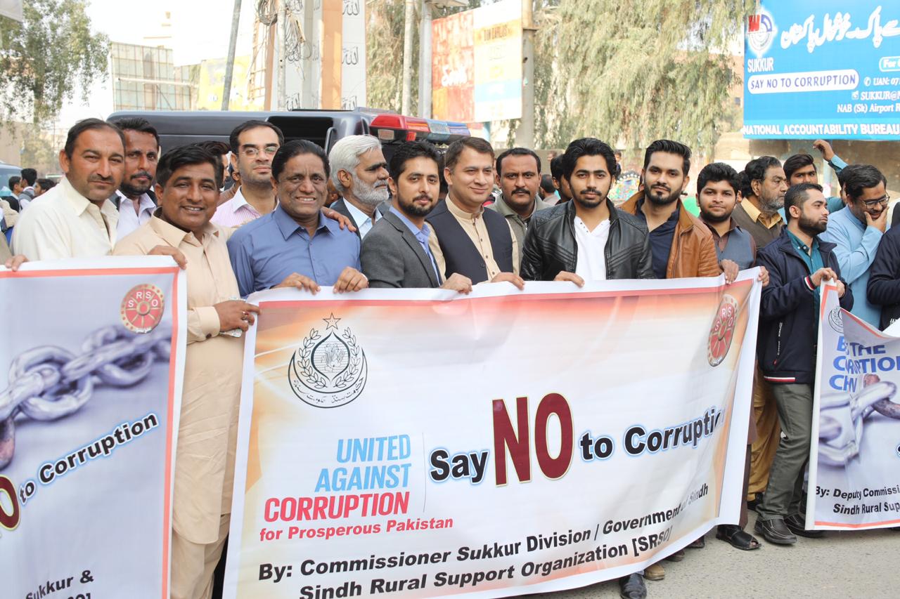 Walk Against Corruption held in Sukkur