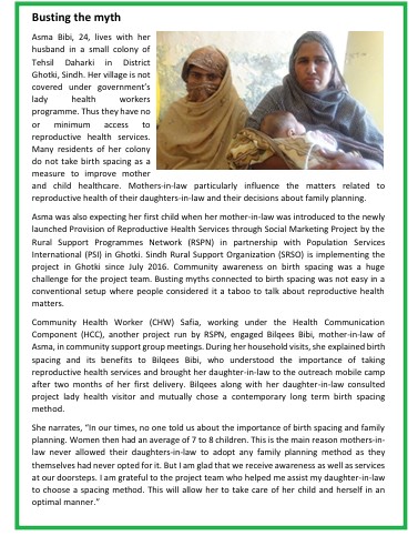 Provision of Reproductive Health Services through Social Marketing