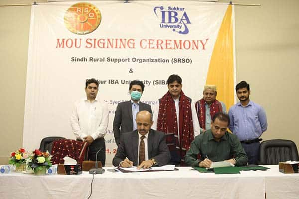 Ceremony of MoU Signing with Sukkur IBA University held at SRSO Complex Sukkur