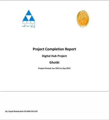 #5 Project Completion Report Digital Hub Project Ghotki