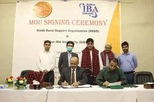 Ceremony of MoU Signing with Sukkur IBA University held at SRSO Complex Sukkur