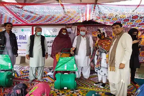 In Umerkot Provision of Portable H2O wheels is Blessing for Humanity